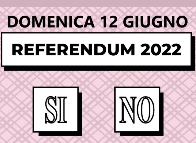 AVVISO AGLI ELETTORI: referendarie di domenica 12 giugno 2022