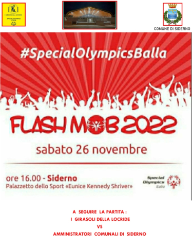 Domani a Siderno Flash Mob 2022 - Special Olympics Balla 